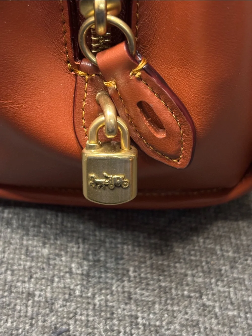 Coach Brown/Tan Signature Satchel with Matching Wristlet